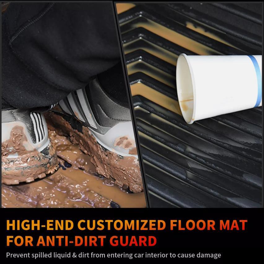 1Set Car Floor Mats 3 Row Liners For Honda Odyssey 2011-2017 TPE All-Weather High Temperature Resistant Non-slip Car Floor Mats
