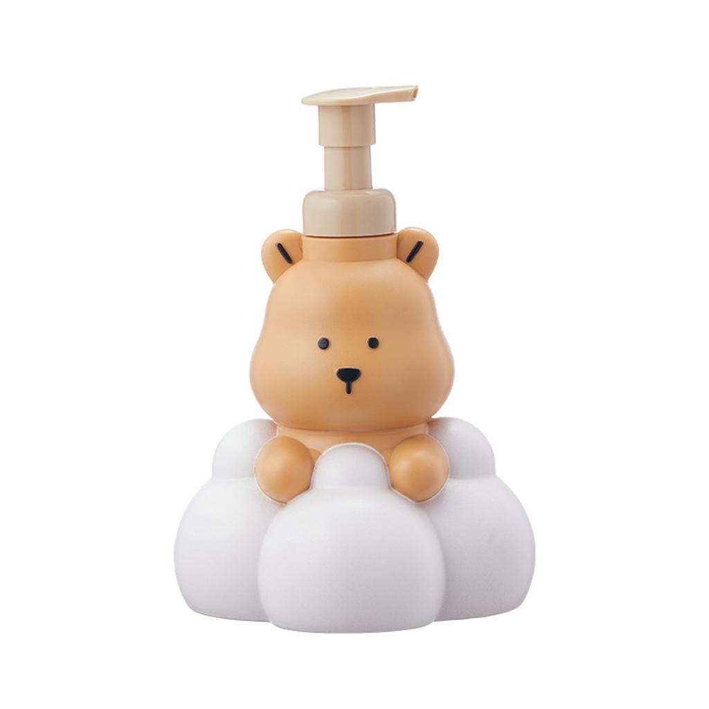 Dispensador de Jabón Espumoso de Oso de Dibujos Animados de 250/500ml, Dispensadores de Gel Hidroalcohólico y Botella con Bomba de Champú Recargables para Colección de Baño
