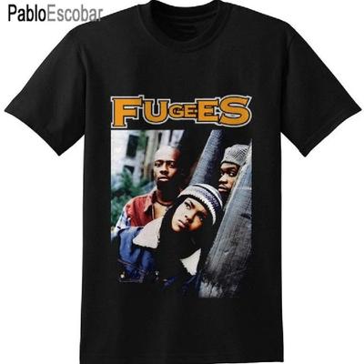 Fugees Lauryn Hill, Wyclef Jean, Pras Vintage Schwarzes T-Shirt Herren Einzigartiges Baumwoll Kurzarm O-Ausschnitt T-Shirt Top