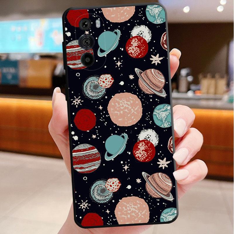 Phone Case For Motorola Edge 50 40 Pro 60 50 40 30 Ultra Neo Fusion Moto G85 G72 G53 G54 G84 G13 G32 Moon Space Star Planet