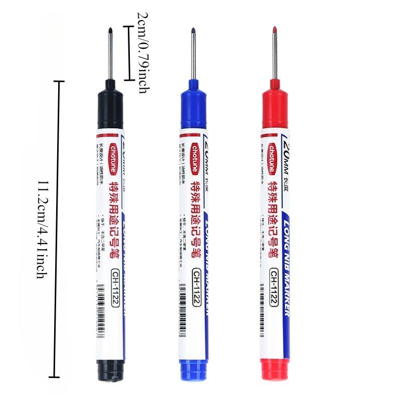 New Multi-color Deep Hole Marker Ceramic Tile Deep Hole Marker Waterproof Quick-drying Oil Pen Woodworking Pen Marker Pens