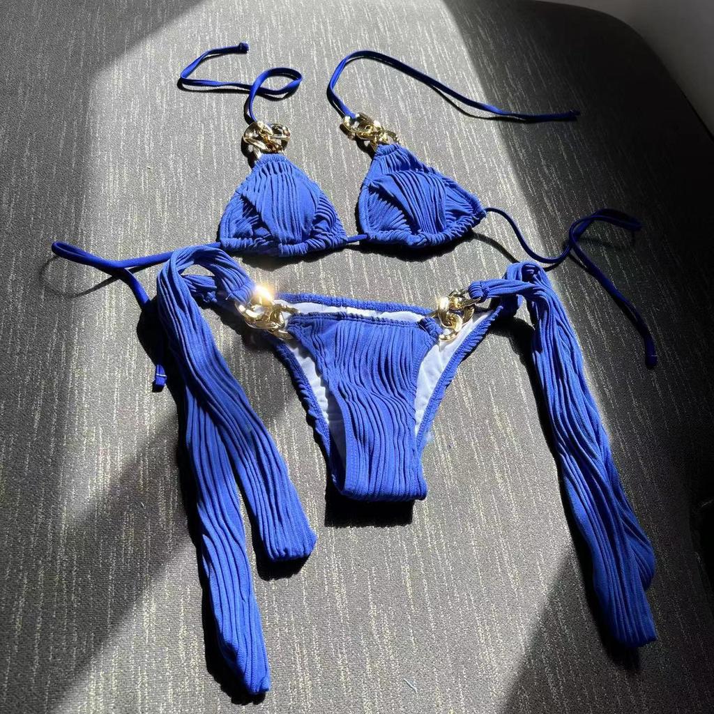 2023 Sexy European & American Split Chain Bikini Swimsuit