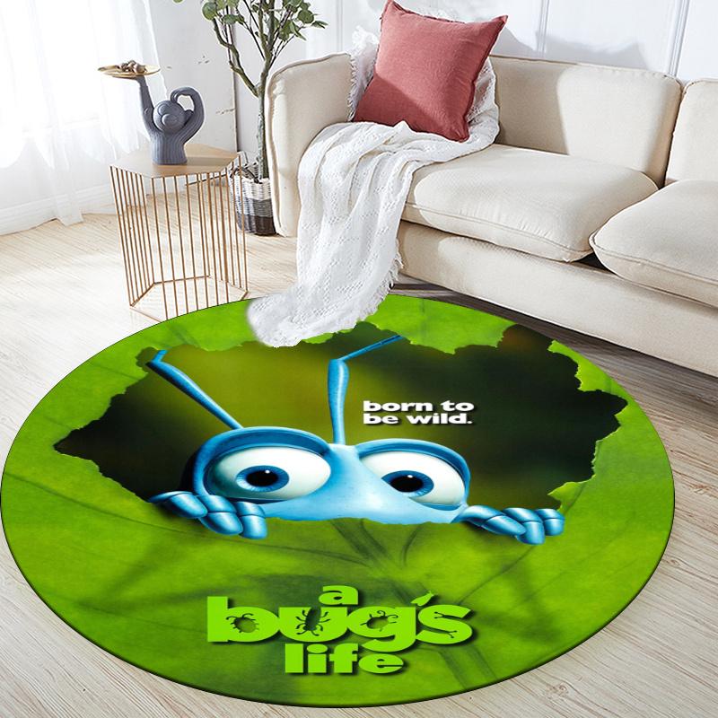 A Bug's Life pattern round rug,Carpet Rug for Living Room Bedroom Playroom ,Non-slip Floor Mat,Holiday Gifts and Birthday Gifts.