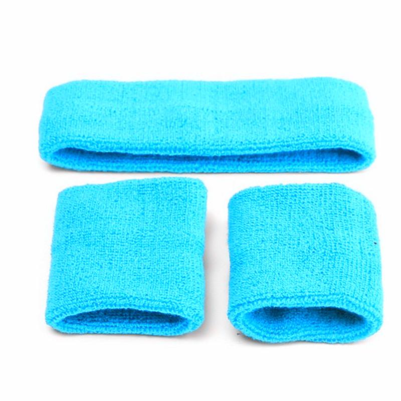 

In-Stock Cotton Sports Set: 1 Headband & 2 Wristbands