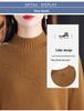 Women's Thick 100% Pure Wool Half-High Collar Sweater - New Autumn/Winter Style for Middle-Aged and Elderly