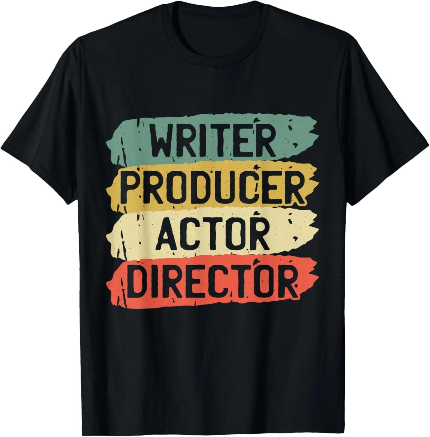 Retro Filmmaker Producer Writer Actor and Movie Director Gift Unisex T-Shirt S