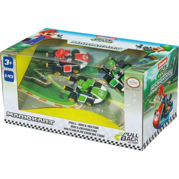 3er-Pack Rückziehautos - CARRERA Pull & Geschwindigkeit - Mario Kart™ - Maßstab 1:43 - Ab 3 Jahren rot