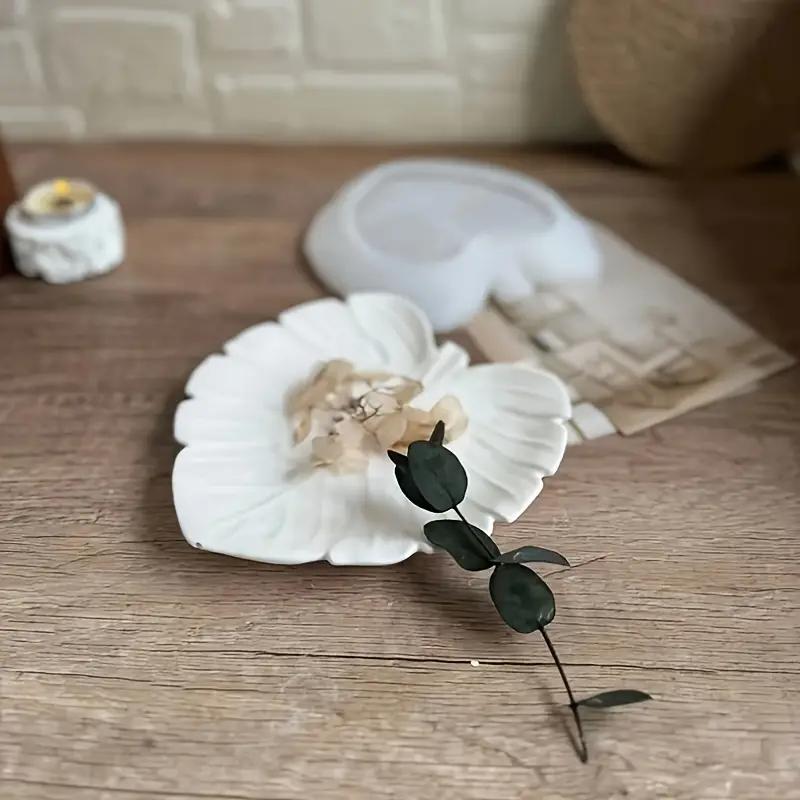 DIY Leaf-Shaped Silicone Mold for Jewelry Tray Resin Organizer & Candle Holder - Easy Release Gypsum Plaster Casting Mould