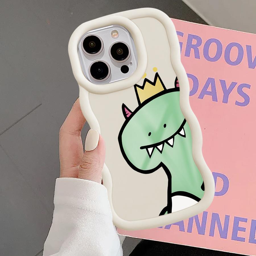 Cartoon Dinosaur Goose Soft Phone Cover Case for iPhone 13 17 Air 14 12 8 XR 15 Plus 11 16 Pro Max