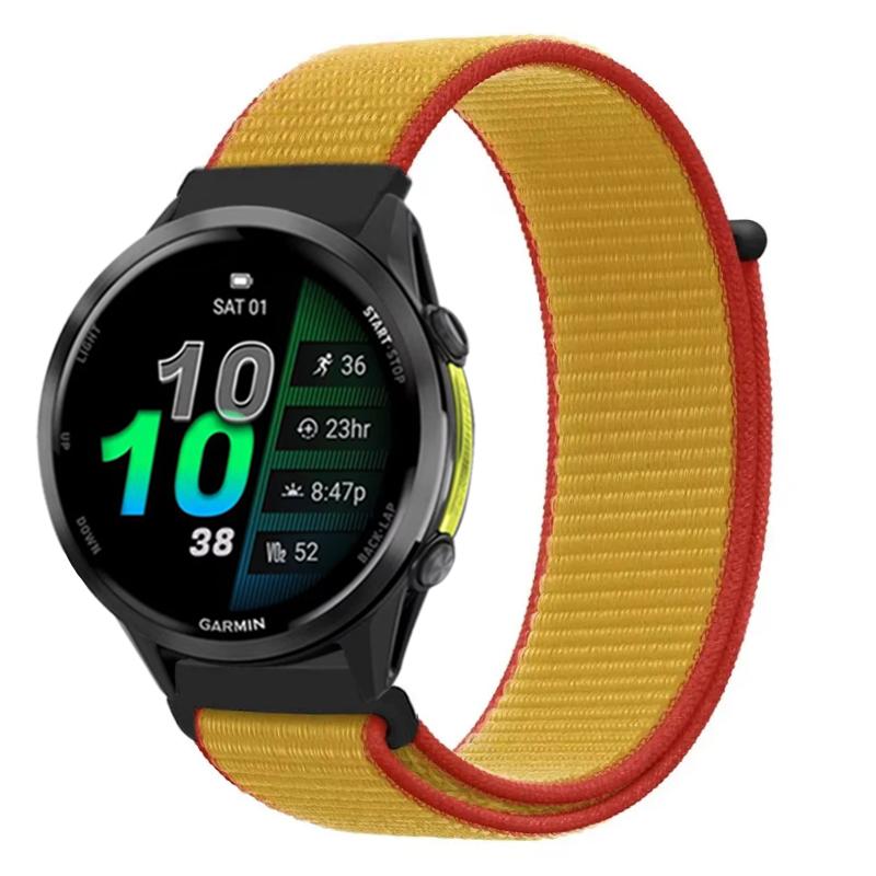 Cinturino in Nylon da 22mm 20mm per Garmin Forerunner 970 570 165 965 55 Venu 3 Stile Bandiera Braccialetto alla Moda Garmin Active 6 Approach S50