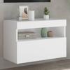Vidaxl Wand-Tv-Meubel Met Led, Wit, 60X30X40 Cm