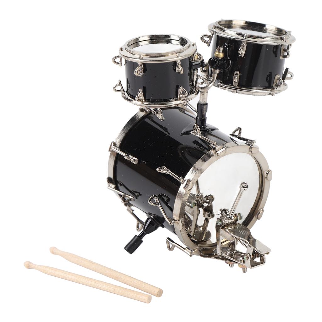 Miniature Drum Model Metal Jazz Drum Model Ornament Miniature Musical Instrument Drum Set for Teache