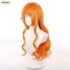 High Quality Nami Cosplay Wig 75cm Curly Wavy And Short Orange Heat Resistant Synthetic Hair Party Anime Nami Wigs + Wig Cap