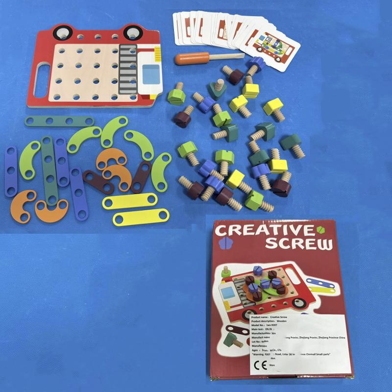 Kreative Schraubenpuzzle-Spielzeuge DIY Bohrschrauben Demontage Zubehör Spiel Elektrische Bohrer Spielzeug für Kinder Rollenspiel Werkzeugkasten Spielzeug