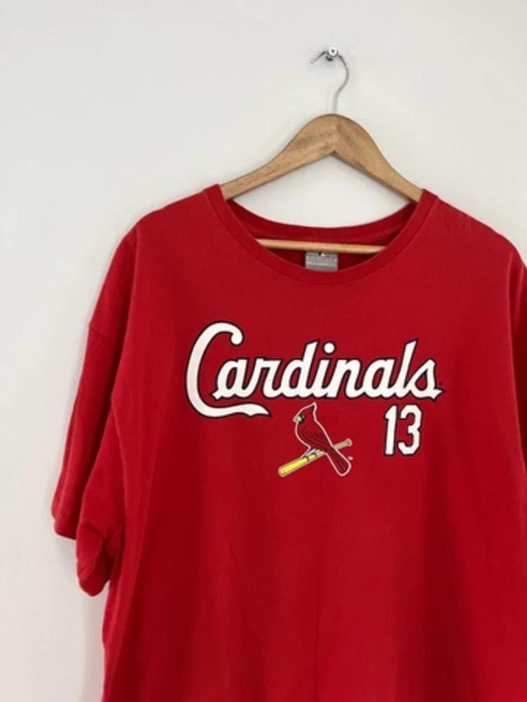 Louis Cardinals Carpenter 13 MLB T Shirt Size 2XL Red Baseball Jersey Tee