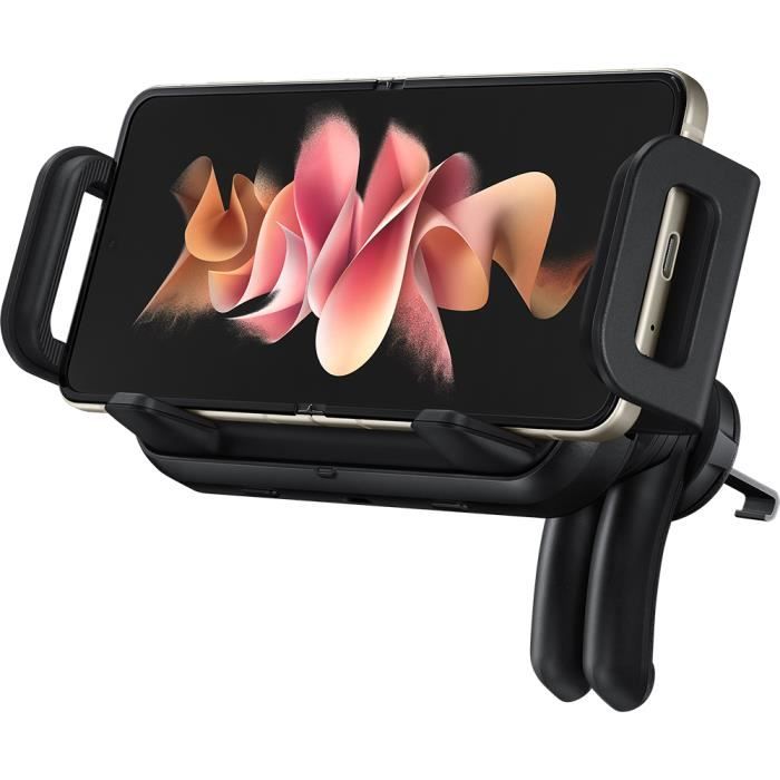 Accessoire téléphonie pour voiture Samsung Support voiture induction 9W (compatible Galaxy A, S, Z Fold, cable Type C inclus)