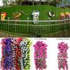 Fake Morning Glory Hanging Flowers-Artificial Petunias Plants For Home Garden Wall Hanging Wedding Party Festival Decoration