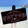 Tattoo Shop Logo Beach Towel Colorful Bath Towels for Girl Microfiber Quick Dry Sand Free Beach Yoga Spa Gym Pool