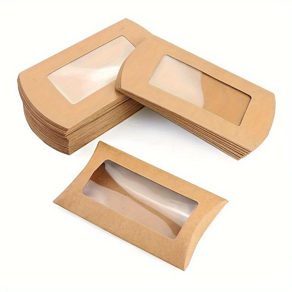 35pcs Creative Pillow Window Wedding Candy Boxes Exquisite Compact Gift Boxes Kraft Paper Box Cookie Box Packaging Box Wedding Gift Box Wedding Stuff