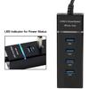 4 Port USB HUB, Charging Hub Adapter USB 3.0 with 3 Foot Extension Cable USB C Charging Port Converter Adapter Charging Dock Station Ultra Thin for