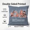 G-Greys Anatomy Cushion Cover Premium Comfort Reversible Pillow Cove -Two in One Design for Any Room & Car Interior