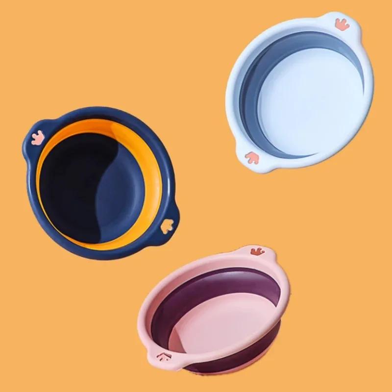 Folding Basin Portable Plastic Travel Folding Wash Basin Safe and Durable Folding Wash Basin Bathroom Supplies Durable Basin