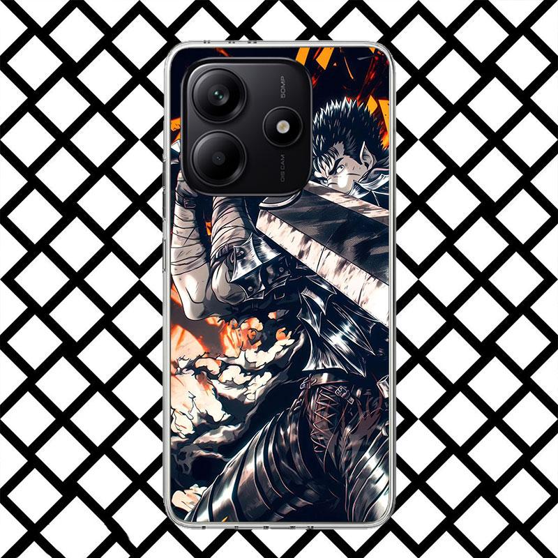 G-Guts B-Berserks Anime Phone Case for Xiaomi Redmi Note 15 14 14S 13 12 12S 11 Pro Plus 11E 11T 11S 10S 5G Soft Cover Fundas Re