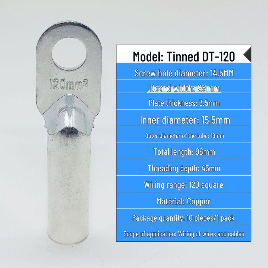Tinned Copper Wire Terminals DT240/300/400 - Closed-End Connectors