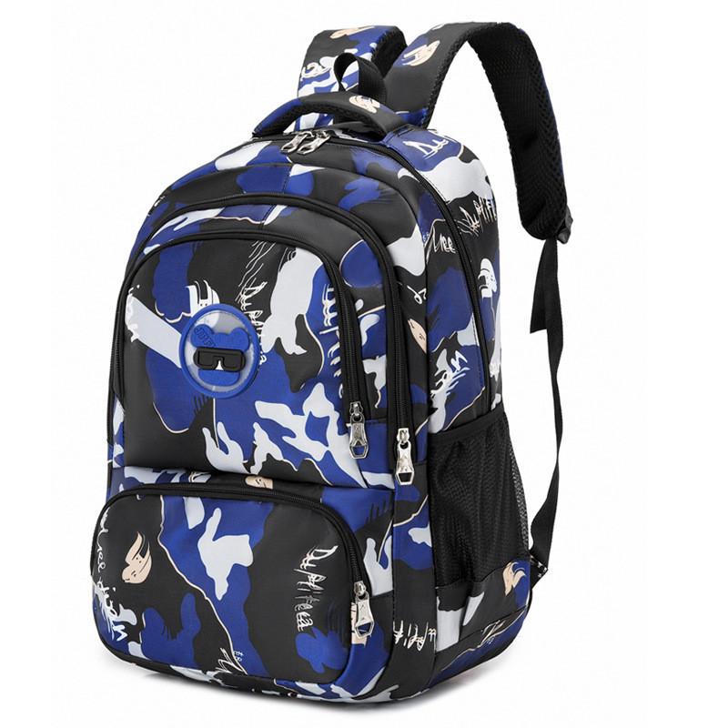 Printed Backpack Travel Fashionable Wear Resistant Schoolbag Student