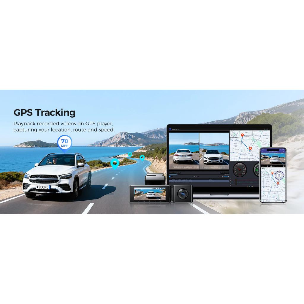 AZDOME Dash Cam M550 Pro 4K Car Camera GPS ADAS 5.8G WiFi Voice Control Parking Mode Super Night Vision 2.5K Rear Video Recorder