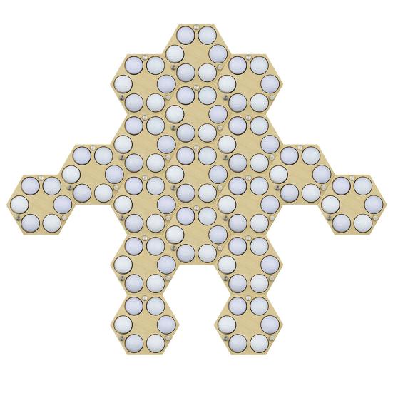 Honeycomb Golf Ball Display Holder Wall Mount Wooden Hexagonal Golf Ball Show Collector