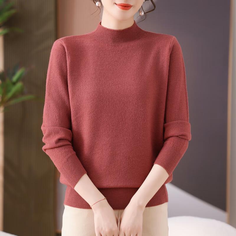 Hodo Women's 2025 Autumn Mock Neck Knit Top