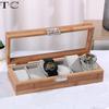 Transparent Lid Watch Storage Case 3/6grids Wooden Watch Box Watch Storage Box  Jewelry Display Box