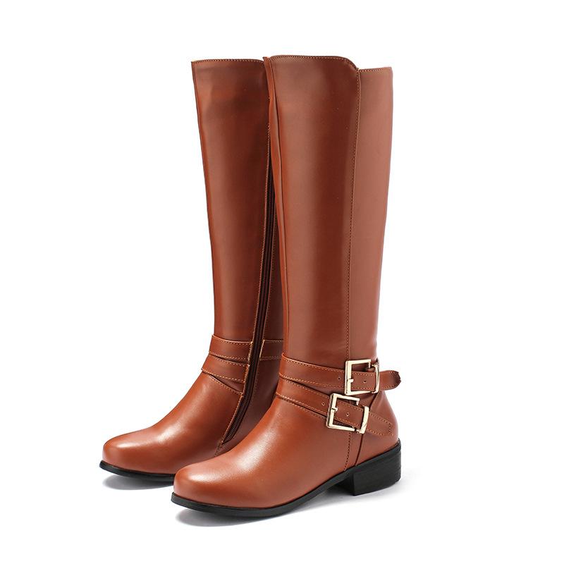 British style but knee boots high Martin boots knight boots European and American boots large size