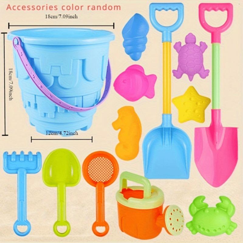 Kids Beach Sand Toy Set With Bucket Shovel And Animal Molds