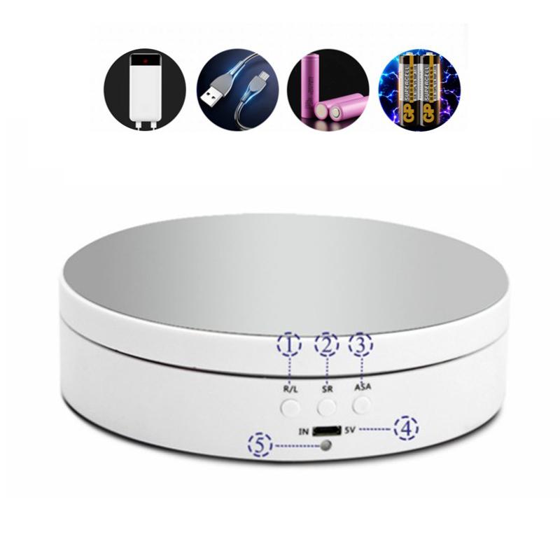 Rotating Display Stand Electric 3 Speed Level 360 Degree Rotating Turntable for Jewelry Short Video