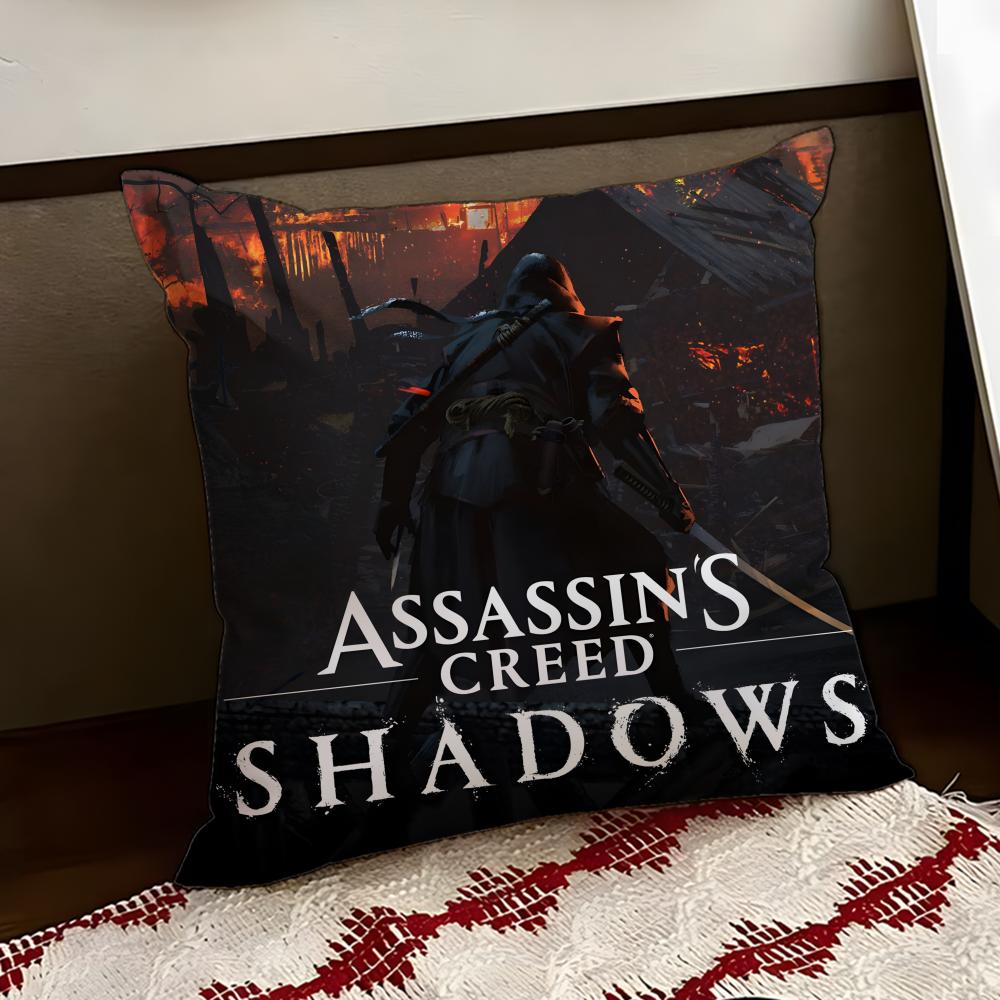 Federa per Cuscino Assassin's Creed SShadows Reversibile Morbida Resistente per Casa Auto Uso Multi-Scena per Comfort Quotidiano