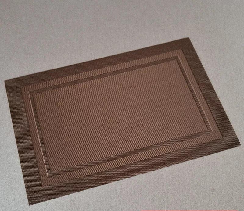 European-Style PVC Placemat - Heat-Resistant, Double-Frame Design for Western Food