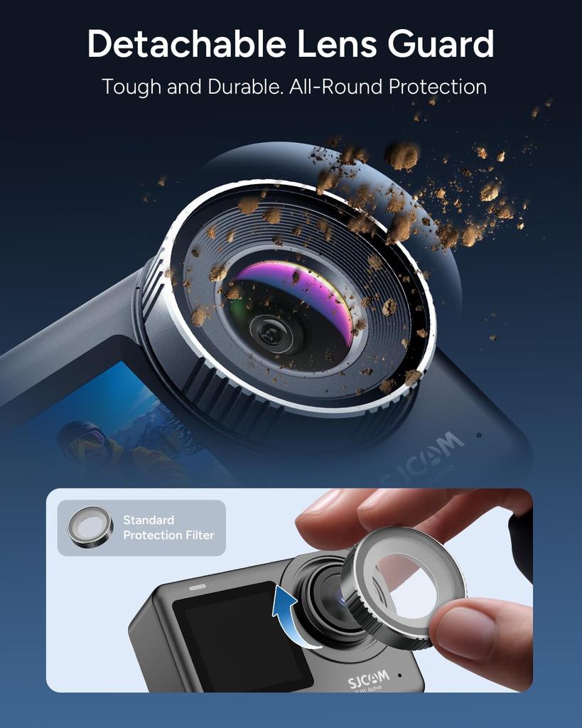 Caméra d'action SJCAM SJ11 4K Étanche IP68 Métal Stabilisation 6 Axes Wi-Fi