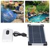 Solar Air Pump Adjustable Large Volume Low Noise Energy Saving Solar Oxygen Pump Aerator for Fish Tank Aquarium