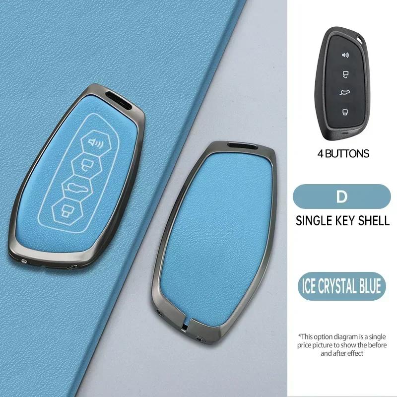 Leather Car Key Case Cover Protector Shell For Haval H9 F7x H5 H3 Great Wall 5 3 M2 H6 Coupe M4 H2 6 2022 Keychain Accessories