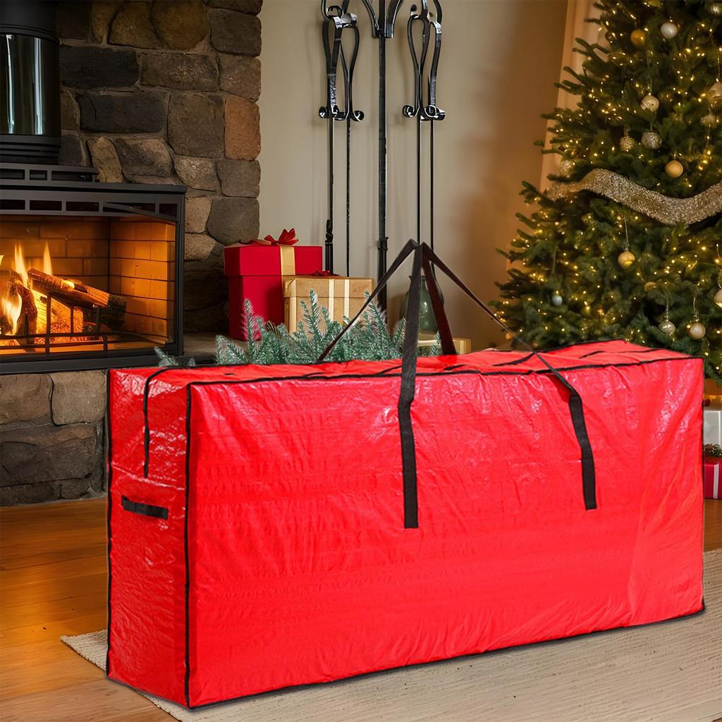 2025 Weihnachtsbaum-Aufbewahrungstasche mit verstärktem Griff und Doppelreißverschluss Aufbewahrungscontainer-Tasche für künstliche Weihnachtsbäume