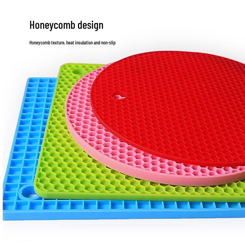 Thickened Silicone Honeycomb Anti-Slip Heat-Resistant Pot Holder Mat