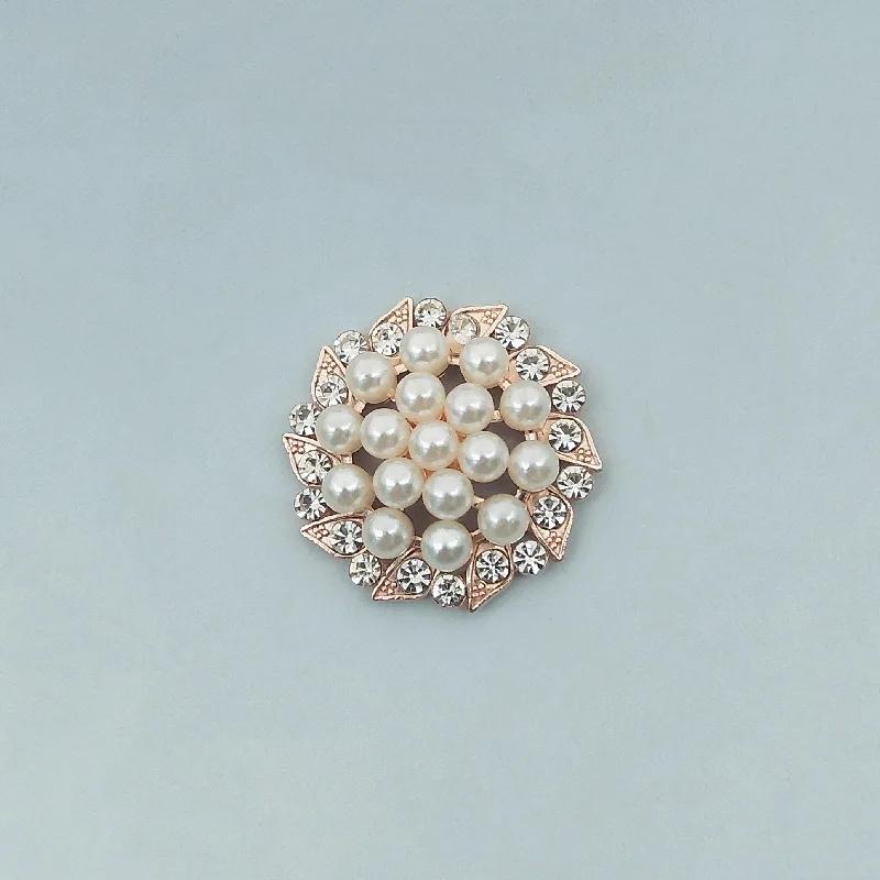5pcs Rhinestones Buttons Flat Back Ivory Pearl Craft Making Accessories Wedding Invitation Card