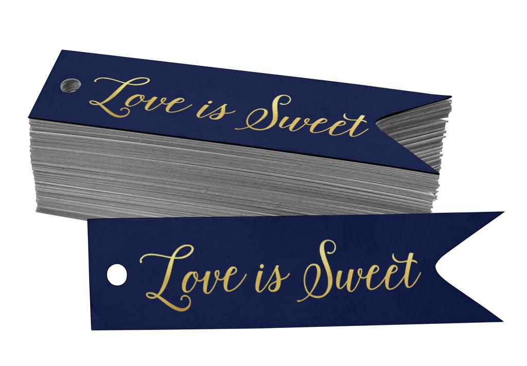 Inkdotpot Gold Foil Paper Hang Tags Love Is Sweet Wedding Favor Tags 100