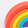 12Pcs Wooden Rainbow Stacking Blocks Fun Building Nesting Toys For Kids Boys