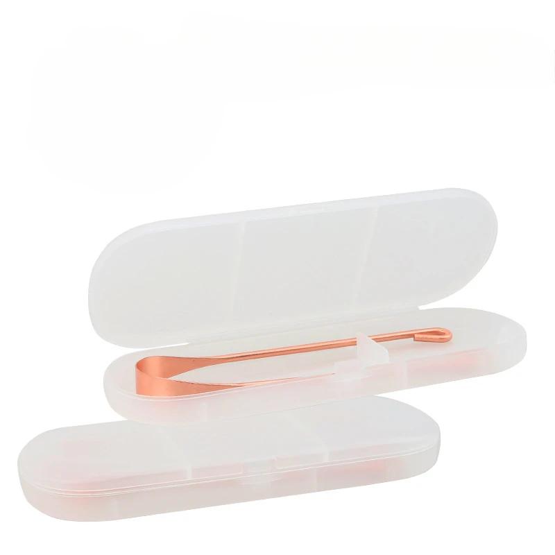

1Pcs Pure Copper Tongue Scraper Oral Cleaner Brush Fresh Cleaning Hygiene High Quality Tounge Scraper Raspador De Lenguas