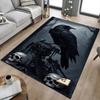 1pc Crow, Skulls Carpet Anti Slip Polyester Floor Mat for office,Bedroom
