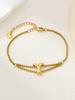 New stainless steel wholesale 26 English letters double-layer ring gold-plated bracelet