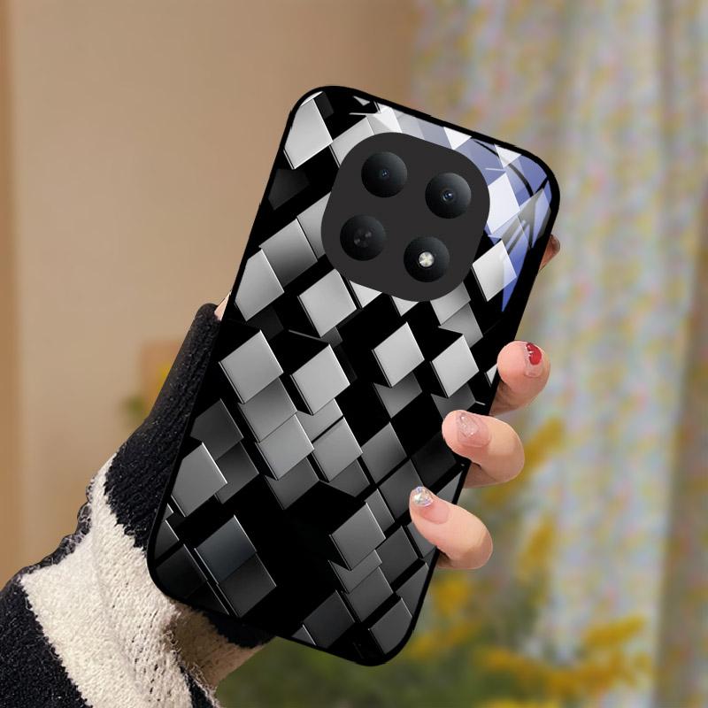 Glass Case For Xiaomi Poco M8 5G Fashion Hard PC Tempered Glass Phone Case Back Cover For Redmi Note 15 Note15 5G Funda Bumper